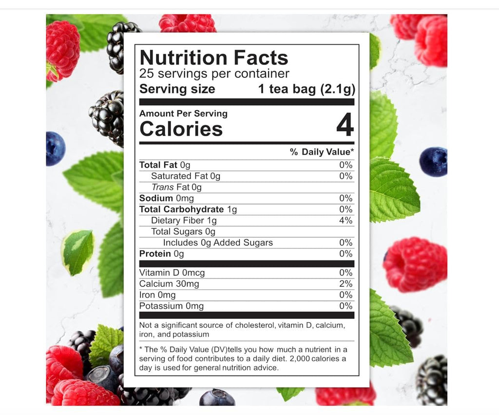 Total Tea Slimming Detox Tea for a Healthy Weight Support - Caffeine Free - Herbal Tea with Chamomile, Hibiscus, Ginger Root for Colon Cleanse - Natural Fruit Tea for Digestive Health