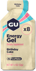 GU Energy Original Sports Nutrition Energy Gel, 8-Count, Birthday Cake