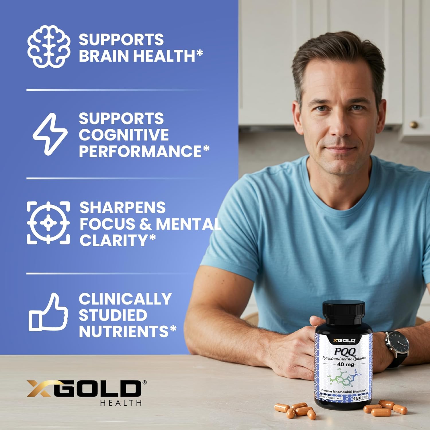 Fermented PQQ (99.7%+ Pure) – Mitochondrial Support, Energy Boost, Heart & Brain Health, Better Sleep – Non-GMO Supplement