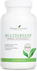 Young Living MultiGreens - Herbal Supplement - formulated with Melissa Essential Oil - 120 Capsules