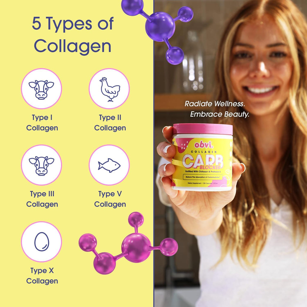 Obvi Guilt-Free Carb Blocker | Supports Fitness Goals | Carb Absorption Blocker with White Kidney Bean Extract | 120 Capsules, 30 Servings