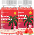Tanning Gummies for Women, 2 Pack, Daily Skin Support Supplement, Sugar Free | Astaxanthin, L-tyrosine, Lycopene, Vitamin A | Radiant Skin & Antioxidant Support | Vegan, Non-GMO, 60 Servings