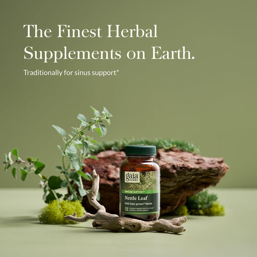 Gaia Herbs Stinging Nettle Leaf - Respiratory & Immune Health Support* - Supplement with Stinging Nettle Leaf Extract - Vegan, Gluten-Free, Soy-Free - 60 Liquid Phyto-Caps (30 Servings)