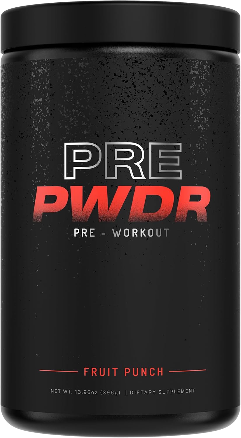 PWDRS Pre-Workout Powder, All Natural Pre Workout for Energy, Pump, Endurance & Strength, with Caffeine (Fruit Punch)