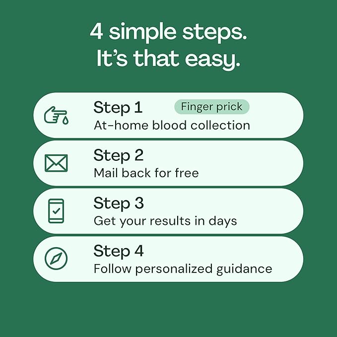 Everlywell Food Sensitivity Test - Learn How Your Body Responds to 96 Different Foods - at-Home Collection Kit - CLIA-Certified Labs - Ages 18 Plus