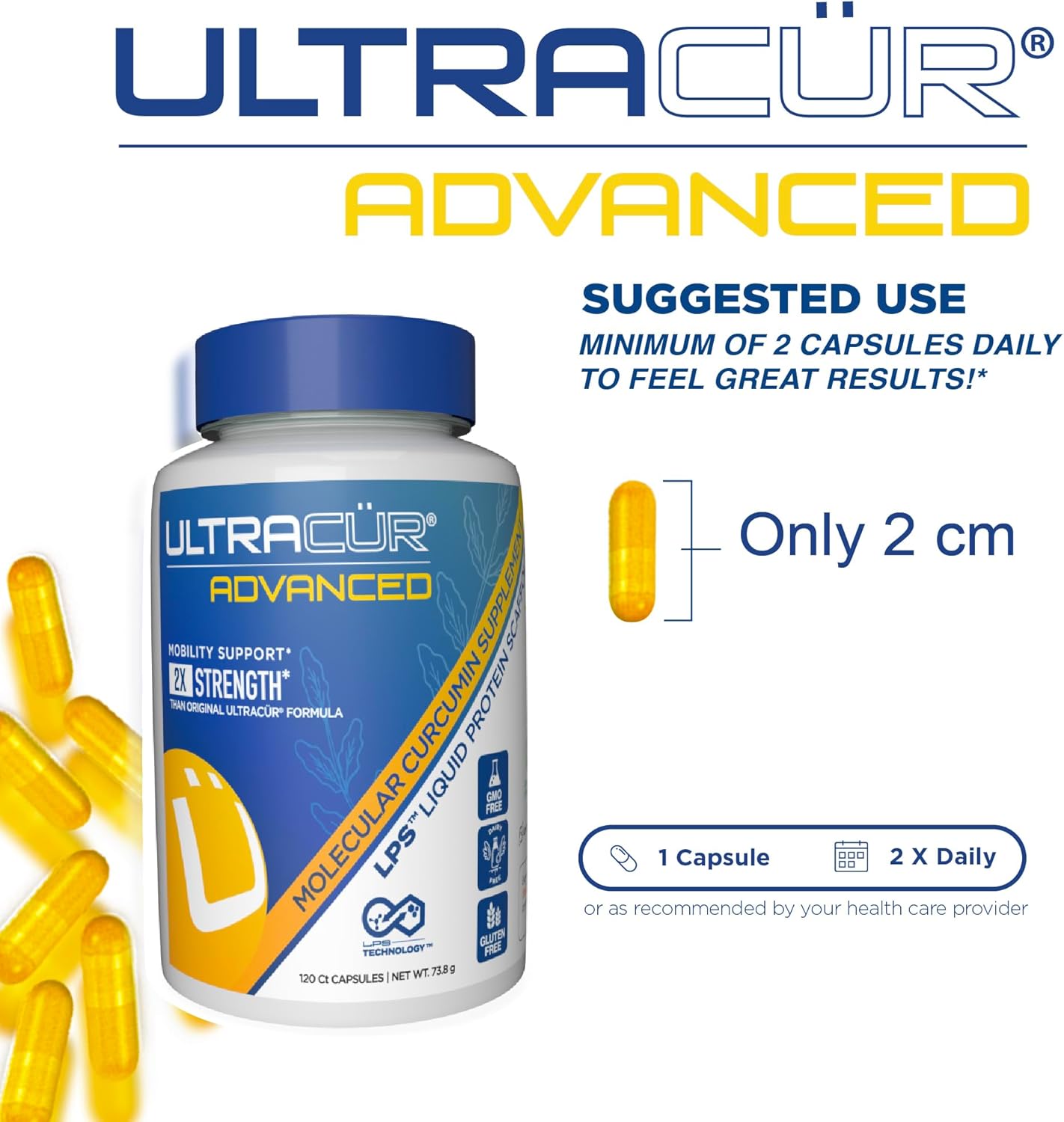 Advanced Joint Support Supplement with High Absorption Curcumin - Extra Strength Protisorb Liquid Protein Scaffold - Supports Mobility & Flexibility with Devils Claw & Boswellia - 60 Capsules