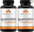 Luma Nutrition Quercetin 500mg - Quercetin with Bromelain Supplement - Antioxidant - Immune Support - Vegan & Gluten-Free - 60 Capsules (Pack of 2)
