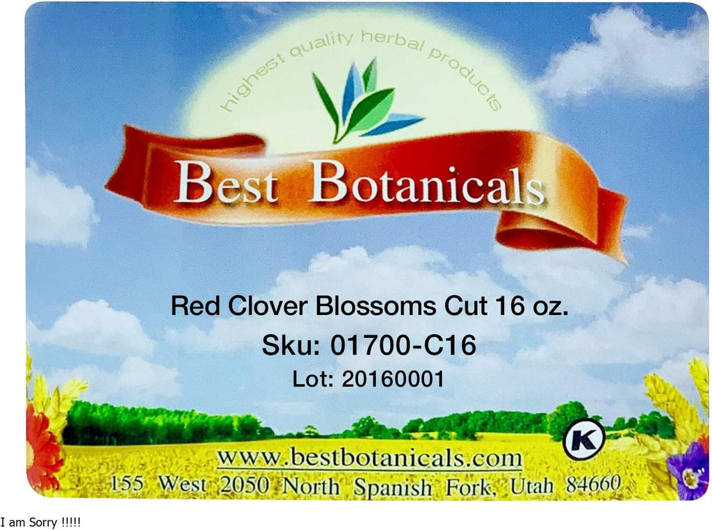 Best Botanicals Red Clover Blossoms Cut 16 oz.