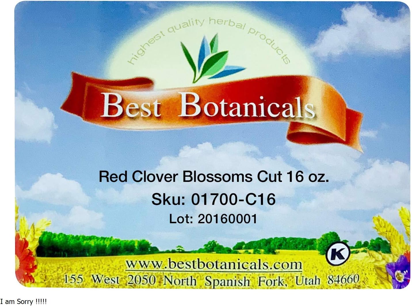 Best Botanicals Red Clover Blossoms Cut 16 oz.