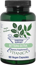 Vitanica Bitters Extra, Digestion Support, Vegan, 90 Capsules