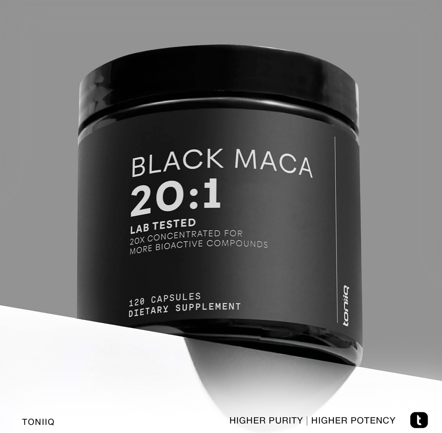 Black Maca Root - Ultra High Potency 20:1 Extract - Single Origin, Wildcrafted & Highly Concentrated - Third-Party Lab Tested - 120 Capsules