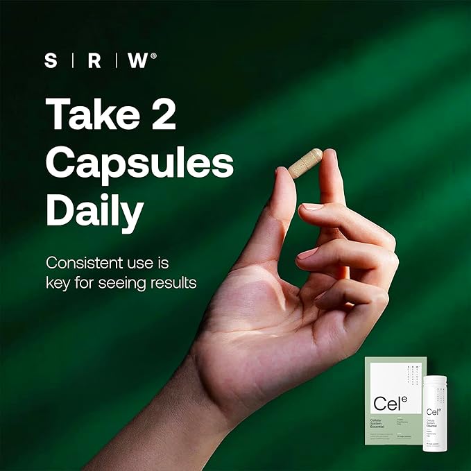 SRW Cel Essential | Wellness Supplement for Healthy Aging and Longevity | Supports Energy, Mental Performance + Muscle Health | 17 Vitamins & Minerals | Suitable for All Ages | 60 Capsules