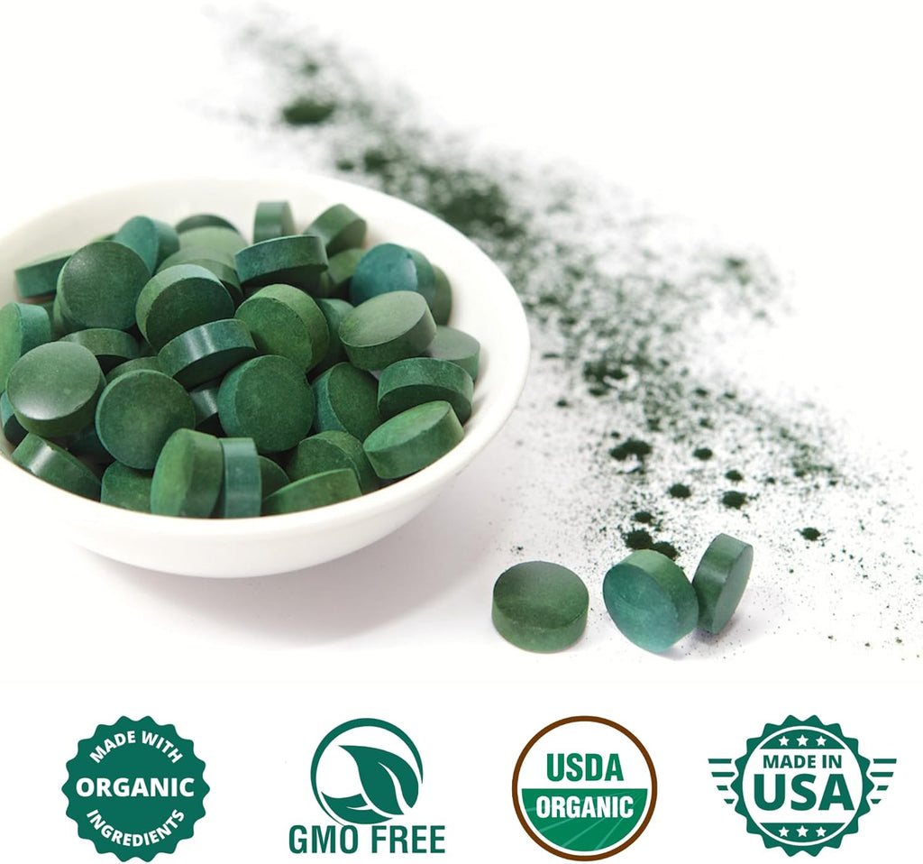 Organic Spirulina Chlorella Tablets - 50 Servings - 2-in-1 Superfood Algae Supplement for Natural Immune Support, Detox and Energy Boost. Broken Cell Wall. Organic Chlorophyll. Espirulina