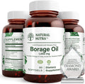 Natural Nutra Borage Oil, Maintain Skin Health, Support Better Heart Health, Improves Nerve Health, Help Overcome Joint paint, Help Reduce Pimple, Omega 6 Essential Fatty Acids Supplement 90 Softgels.