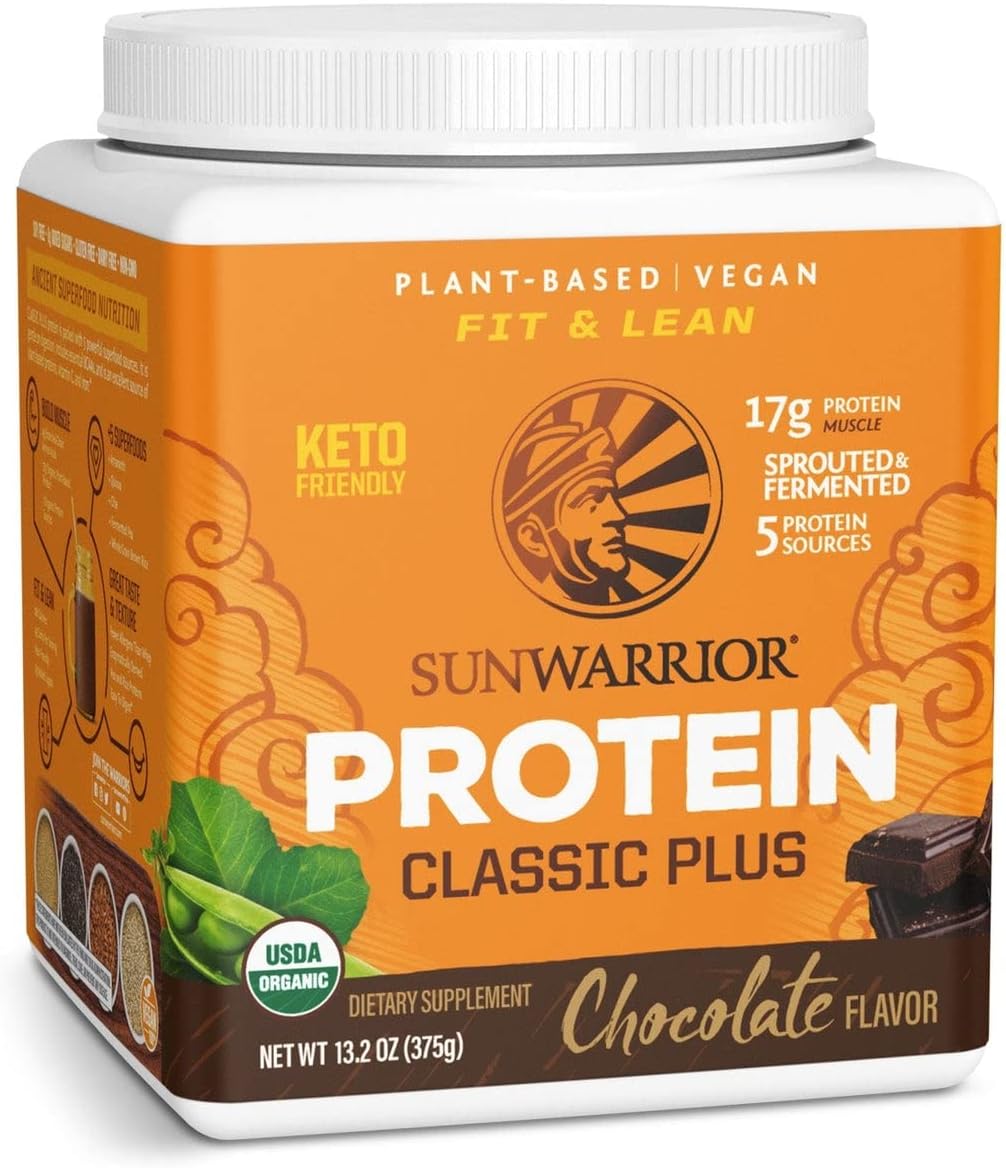 Clean Vegan Protein Powder Chocolate | Organic Protein Powder Plant Based Formula with 5 Superfood Blend Sprouted & Fermented | Non-GMO Low Carb Soy Dairy & Gluten Free (Chocolate, 15 Servings)