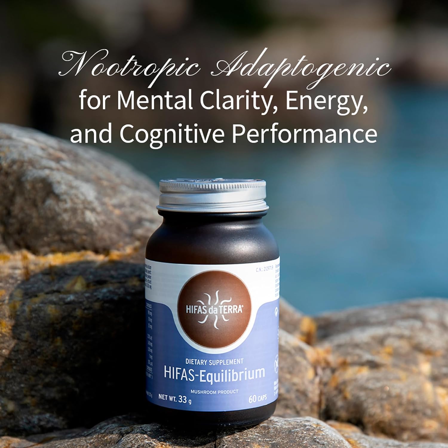 HIFAS DA TERRA HIFAS-Equilibrium - Mushroom Supplement, Lions Mane Mushroom Complex with Cordyceps, Nootropic Adaptogenic for Adults for Mental Clarity, Energy, & Cognitive Performance - 60 Capsules