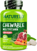 NATURELO Chewable Vitamin for Kids – Multivitamin with Whole Food Organic Fruit Blend - 60 Tablets for Children