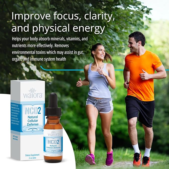 Waiora NCD2 Liquid Mineral Supplement, Advanced Cellular Support Formula, Daily Digestive & Detox, Immune, pH Balance, Cleansing; Easy-to-Use Drops (Two .5 oz Bottles, 180 serv)