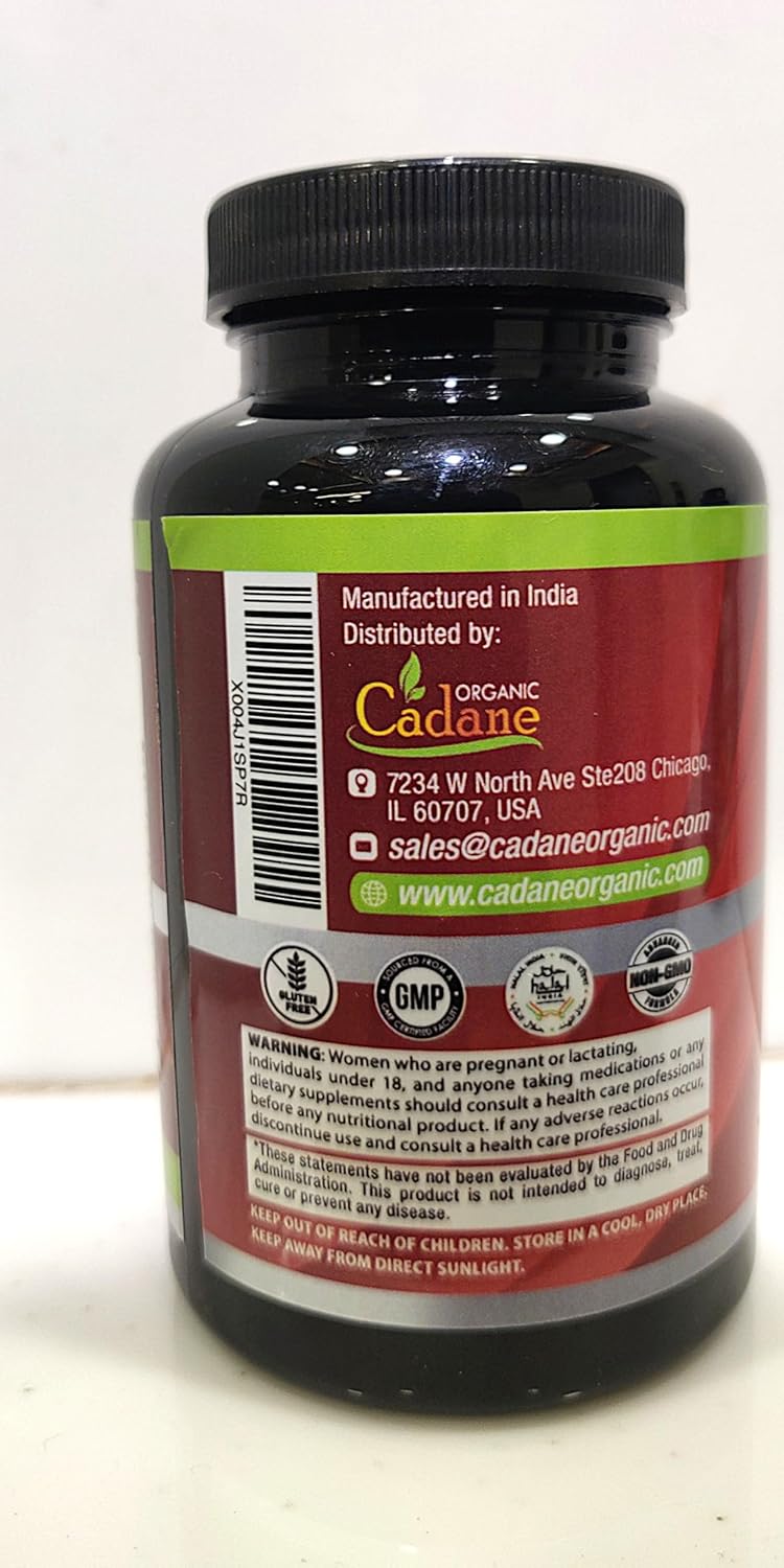 Organic Cadane Citrus Bergamot Supplement Extract Capsules, 90 Caps, 3 Months Supply & Berberine, Olive, Guggul, Garlic, Pine Bark, Black Pepper