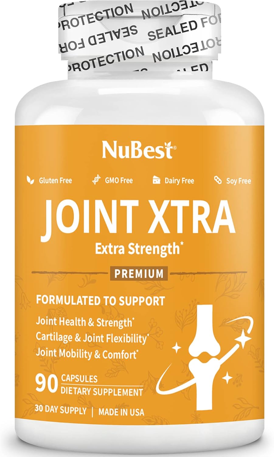 NuBest Joint Xtra - Joint Support Supplement | Joint Health Formula with Triple Joint Strength - Glucosamine, Chondroitin, Turmeric, MSM | 90 Vegan Capsules | 1 Month Supply