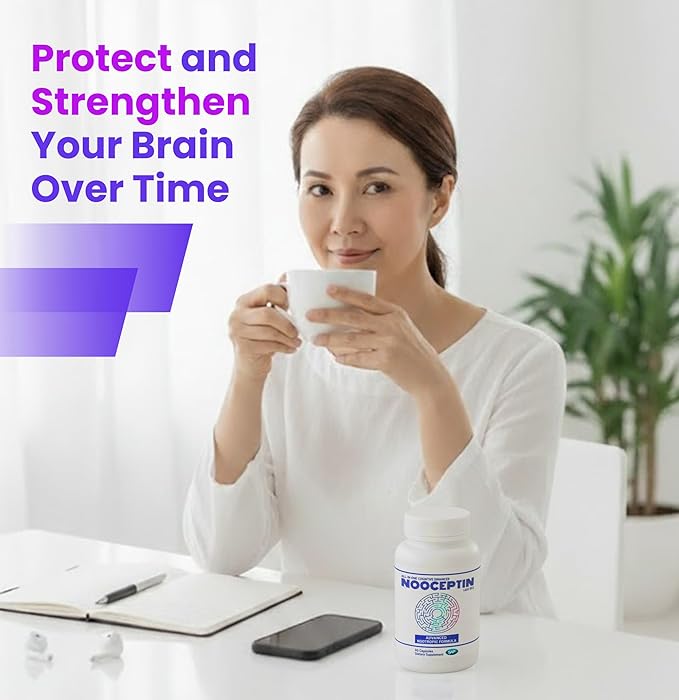 NOOCEPTIN All-in-One Cognitive Enhancer – Full Spectrum Nootropic Brain Support Supplement with Advanced Formula to Boost Productivity, Mental Clarity, Calm Focus, and Performance – 90 Capsules