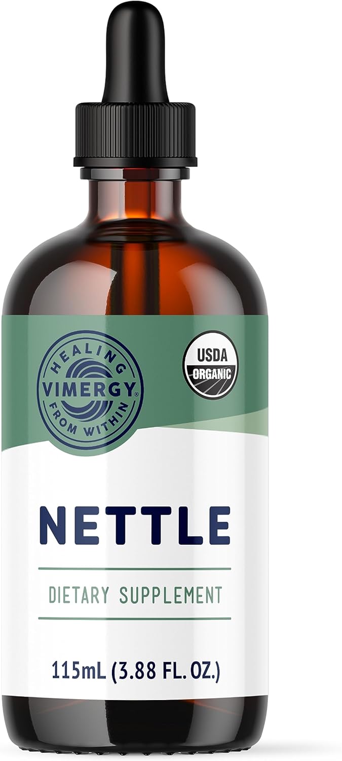 Vimergy Nettle – Superfood for Healthy Cellular Response* – Promotes Bone Health* – USDA Certified Organic, Vegan, Gluten-Free – 115 mL (57 Servings)