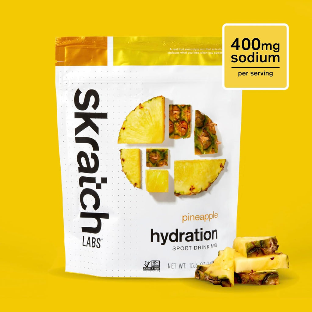 Skratch Labs Hydration Powder | Sport Drink Mix | Electrolytes Powder for Exercise, Endurance, and Performance | Pineapple | 20 Servings | Non-GMO, Vegan, Kosher