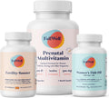 Fertility Trio | Prenatal Vitamin Lemon + DHA & Fertility Booster | Choline, Folate, Omega 3, Coq10, NAC, 26+ Vital Nutrients | Dietitian-formulated, Non-GMO, 3rd Party Tested, 30 Servings