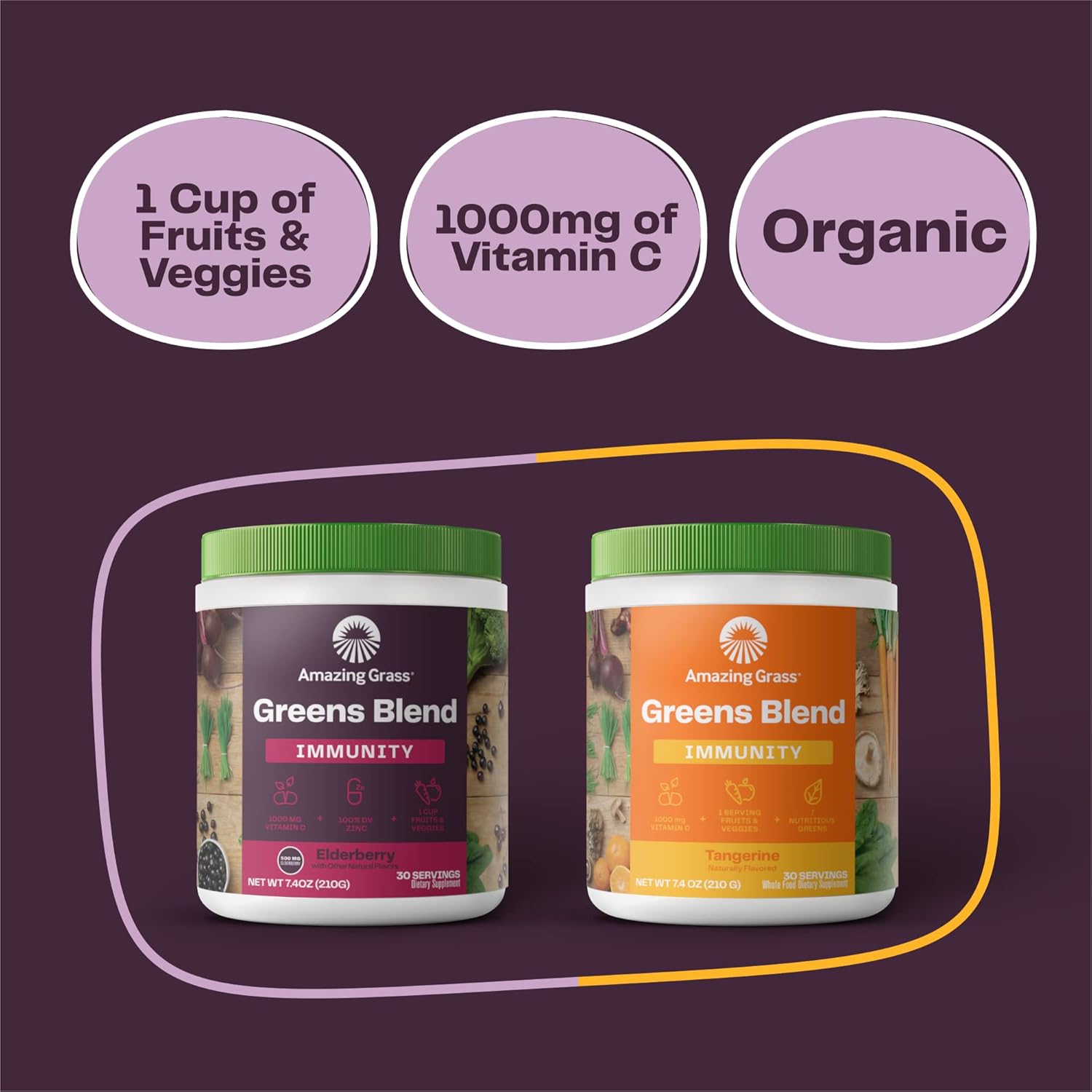 Amazing Grass Greens Blend Superfood for Immune Support: Super Greens Powder Smoothie Mix with Organic Spirulina, Chlorella, Beet Root Powder, Digestive Enzymes & Probiotics, Original, 30 Servings