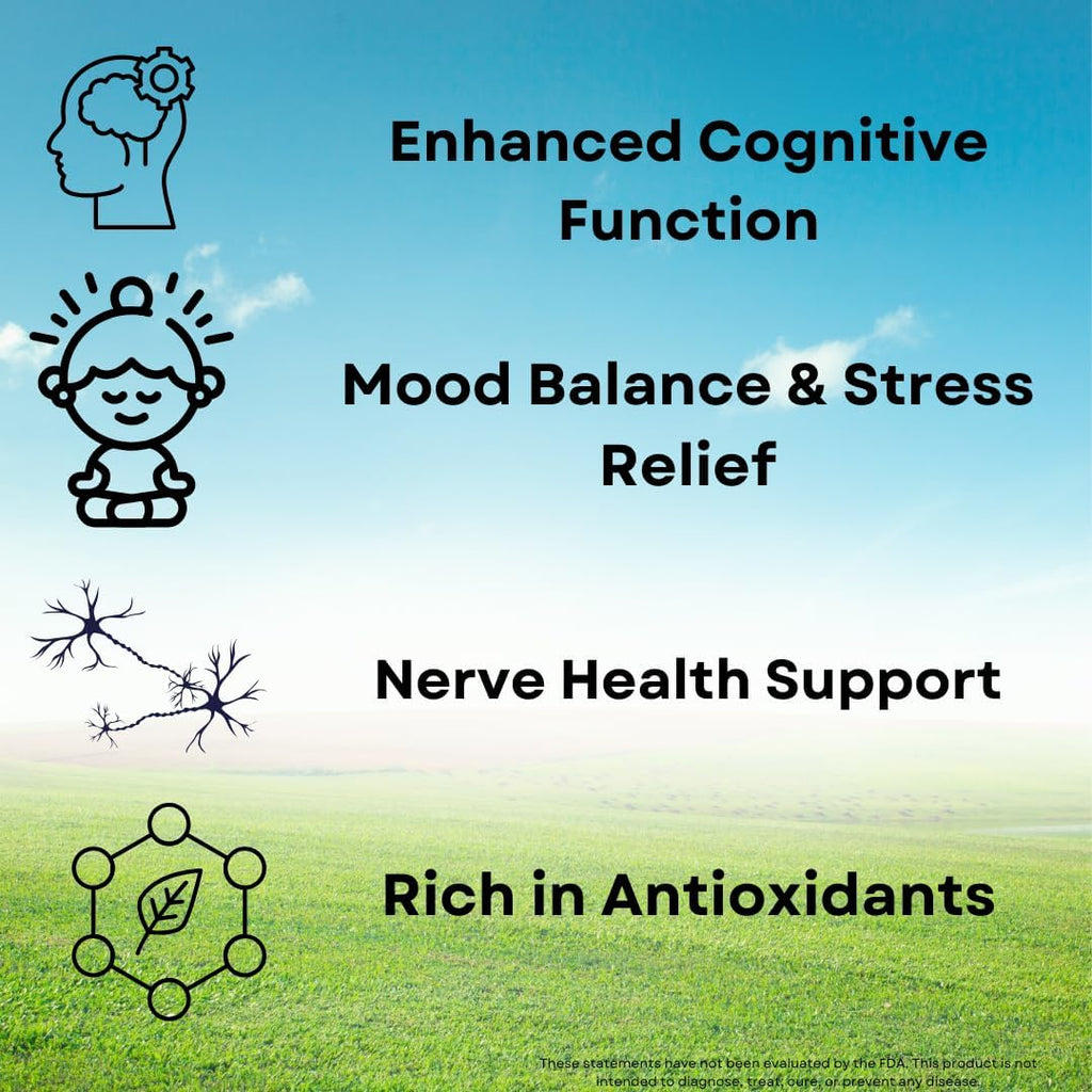 Organic Lion's Mane Mushroom Capsules - 1,000mg High Potency - Brain Boost, Focus & Immune Support - Non-GMO, Vegan, 60 Count