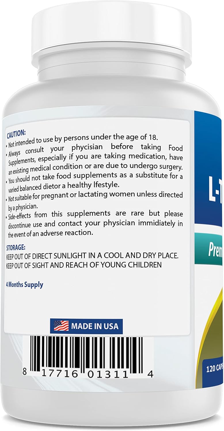 Best Naturals L-Tryptophan 500 mg 120 Capsules (120 Count (Pack of 2))