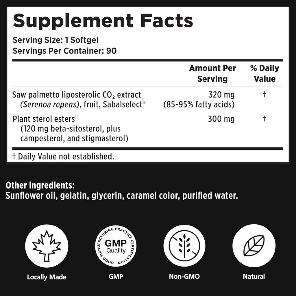 Utiva Prostate Health - Natural Formula for Healthy Function and Urine Flow - Prostate Supplement for Men - Beta-Sitosterol and Saw Palmetto for Men - 30 Softgels