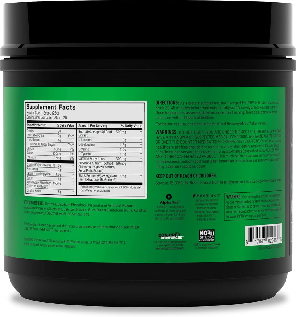PRE JYM 30 Servings - Orange Mango