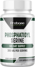 Phosphatidylserine 300mg Supplement Brain Health and Memory Support Non-GMO Gluten Free 120 Capsules Phosphatidyl Serine Complex