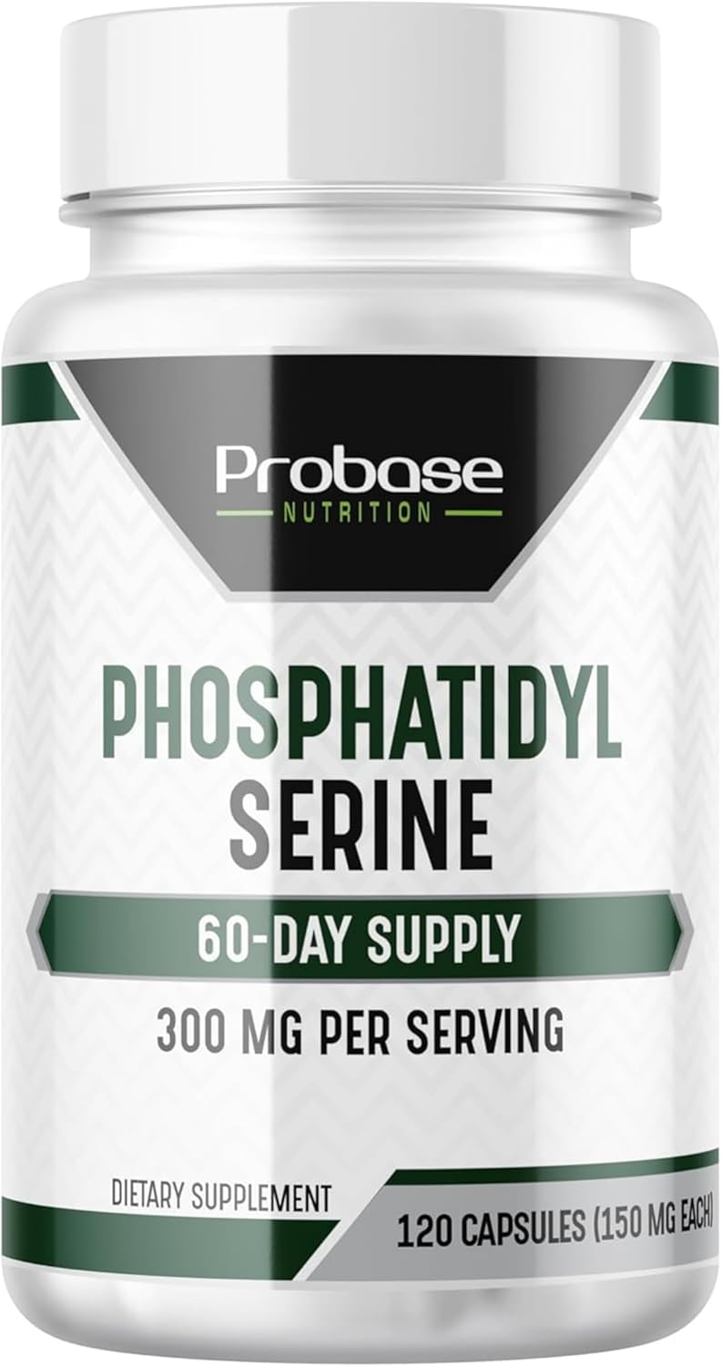 Phosphatidylserine 300mg Supplement Brain Health and Memory Support Non-GMO Gluten Free 120 Capsules Phosphatidyl Serine Complex