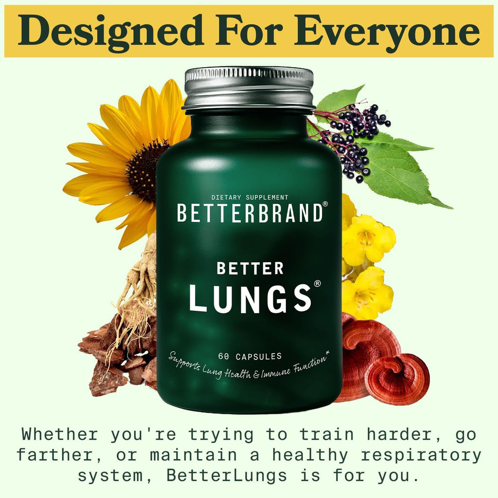 Betterbrand Mullein Leaf Extract for Lungs – Lung Support with Elderberry, Vitamin D, Ginseng & Reishi – Healthy Flow Cleanse & Immune Support– 60 Capsules