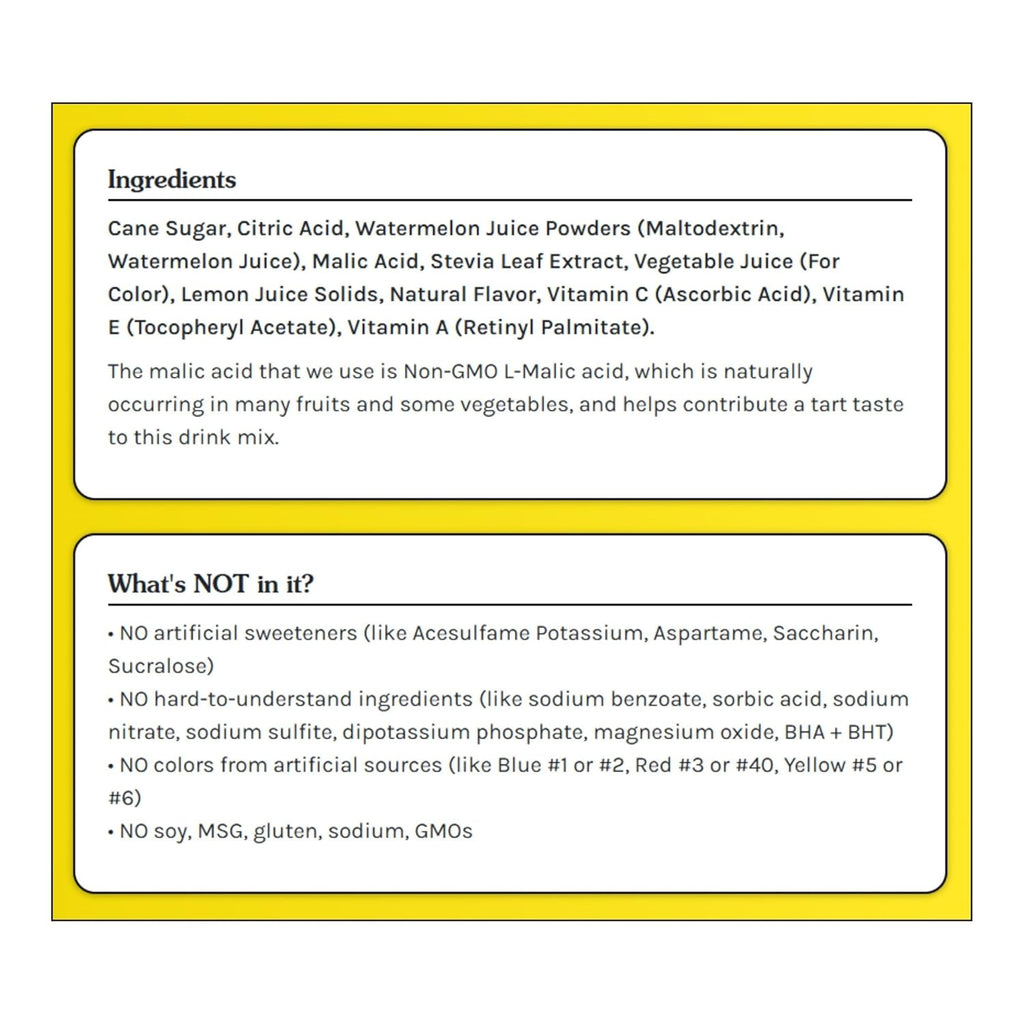 TRUE LEMON KIDS Wild Watermelon (10 Packets) - Hydration for Kids - No Preservatives, No Artificial Flavors & Sweeteners - Low Sugar Water Flavoring - Juice Powdered Drink Mix