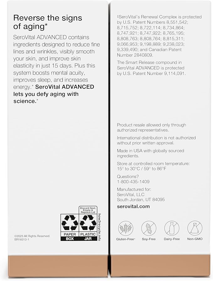 Serovital Advanced for Women Supplement - Skin Benefits, Energy, and Sleep - 30 Day Supply