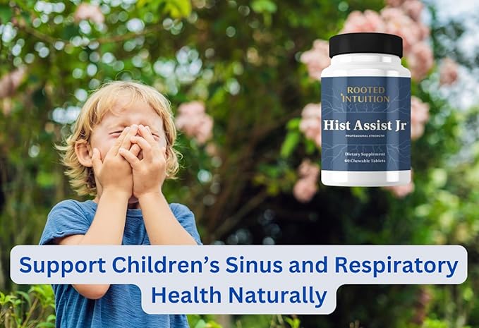Hist Assist Jr – Kids Chewable Seasonal Support with Quercetin, NAC, Bromelain & Vitamin C | Tasty Berry Flavor | Non-GMO, Gluten Free | 60 Chewable Tablets