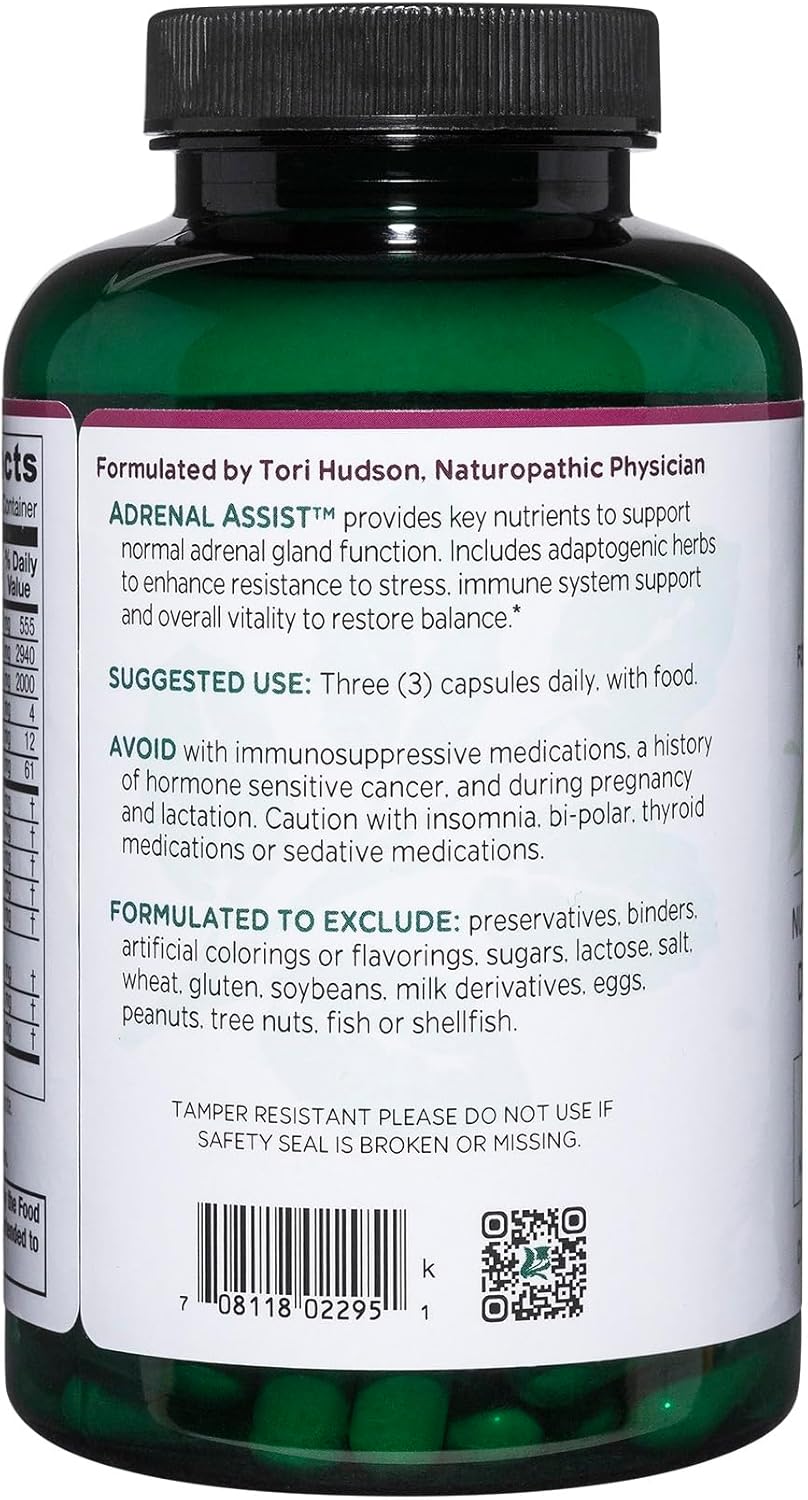 Vitanica Adrenal Assist, Adrenal Support, Vegan, 180 Capsules