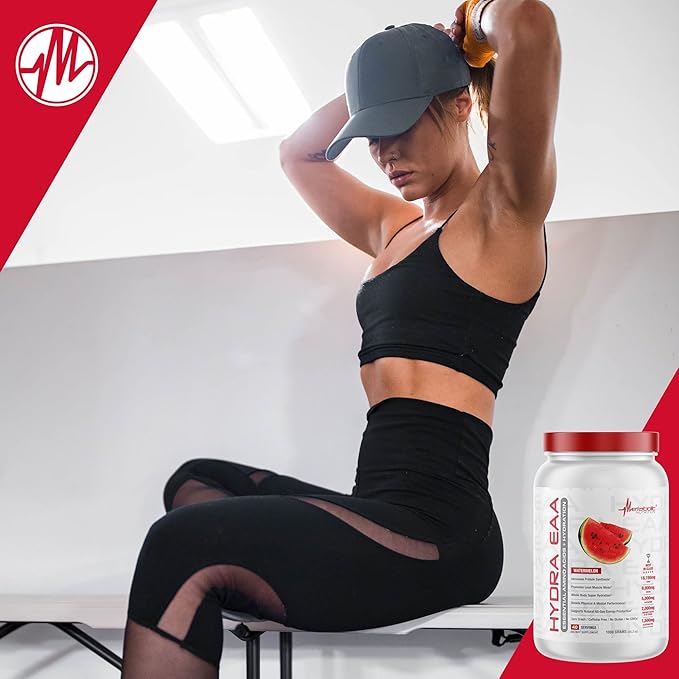 Metabolic Nutrition Hydra EAA, 1000g of Essential Amino Acids + Hydration, EAAs, BCAAs, Glutamine, Electorlytes, Coconut Water & Glycerol, Amazing Flavors (Fruit Punch, 1000g)