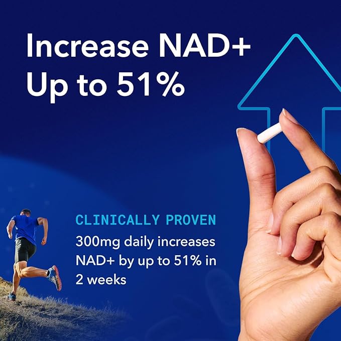TRU NIAGEN Patented NAD Supplement for Brain Function, Anti Aging & Cell Regeneration, Niagen, 60 300mg Servings | Supports Cellular Energy, Muscle | Nicotinamide Riboside (NR) Take 2 Daily | 1 Bottle