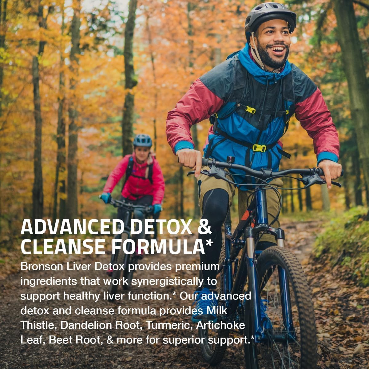 Bronson Liver Detox Advanced Detox & Cleansing Formula Supports Health Liver Function with Milk Thistle, Dandelion Root, Turmeric, Artichoke Leaf & More, Non-GMO, 360 Vegetarian Capsules