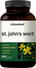 NatureBell St Johns Wort 9,000mg Per Serving, 240 Capsules | 15:1 Herbal Extract, North American Harvest, Rich in Hypericin – Positive Mood Support Supplement – St. John’s Wort – Non-GMO