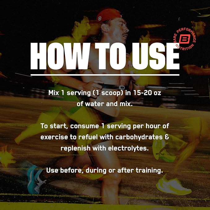 BARE PERFORMANCE NUTRITION, BPN G.1.M Go One More Sport, Endurance Training Fuel, Superior Carbohydrate & Electrolytes Powder Formula, Reduce Fatigue, Orange, 25 Servings