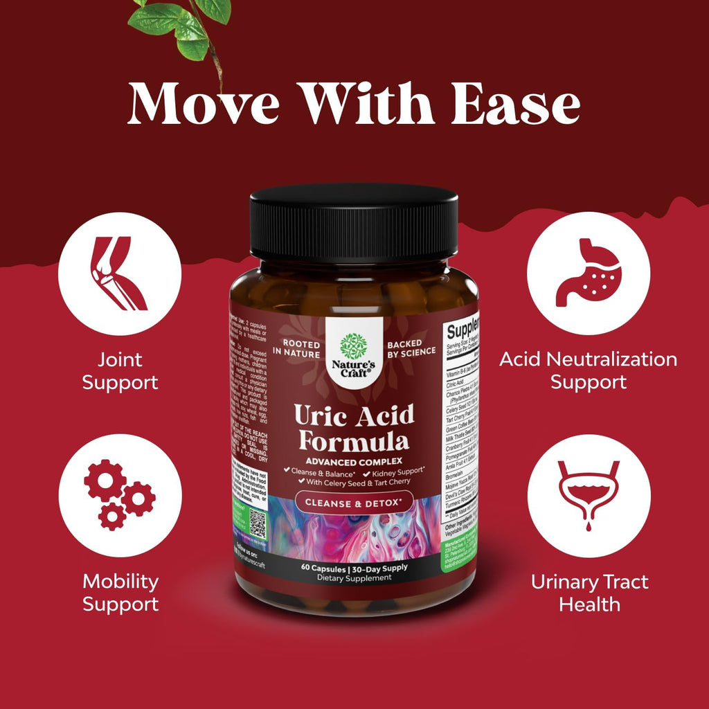 Green Coffee Bean Extract for Uric Acid Cleanse & Detox - Green Coffee Beans with Turmeric, Tart Cherry & Celery Seed for Adults - Daily Uric Acid Flush for Joints Support & Kidney Cleanser – 60 Ct