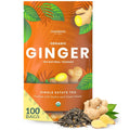Organic Ginger Tea — 100 Tea Bags | Organic Herbal Tea From Single Origin | Eco-Friendly | Non-GMO Caffeine Free | Cederberg Tea Company.