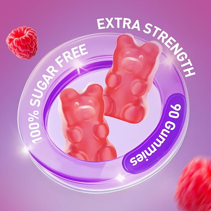 Potassium Magnesium Gummies 1200 mg for Adults Sugar-Free High Absorption Magnesium Glycinate Supplement,Supports Leg Cramps,Muscle,Heart Health,Non-GMO Magnesium Gummy Raspberry Flavor 180 Count
