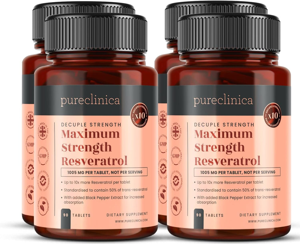Bilberry Extract 10,000mg x 720 Tablets (4 Bottles) - 10 X More anthocyanidins per Tablet Than Most Others