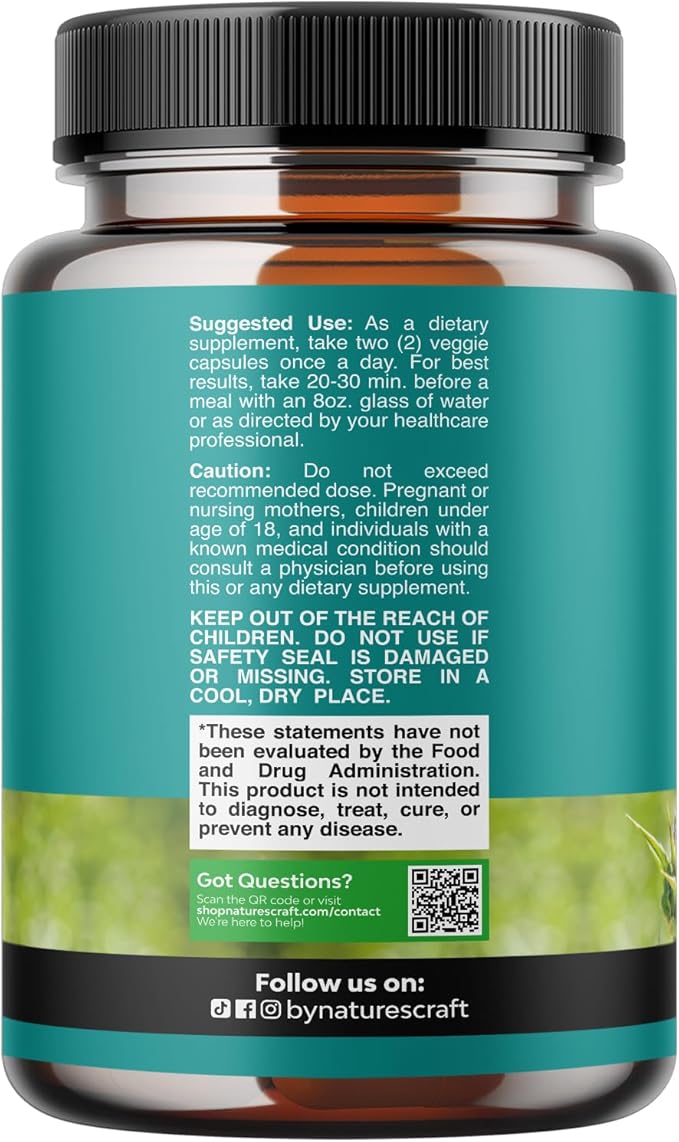 Natures Craft Liver Cleanse Detox & Repair 90 Capsules - Herbal Liver Support Milk Thistle Supplement - Silymarin Milk Thistle Supplements with Dandelion Root, Choline, Beetroot & Artichoke Extract